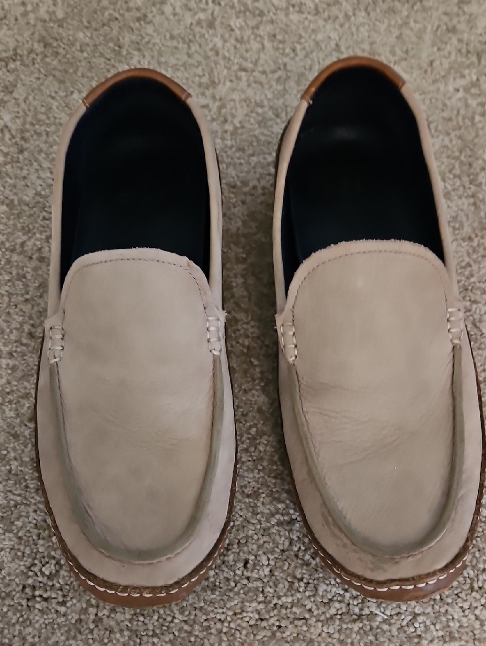 Cole Haan Men's Casual Slip-On Loafers in Light Beige
